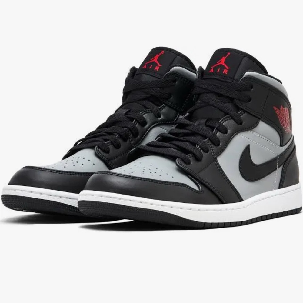 Air Jordan Unisex Black and Gray High-Top Sneakers